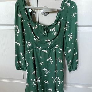Emerald Floral Abercrombie Short Dress